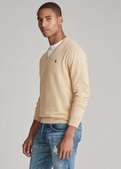 Pánské Svetr Polo Ralph Lauren Cotton V-Neck - 02198-RYKC